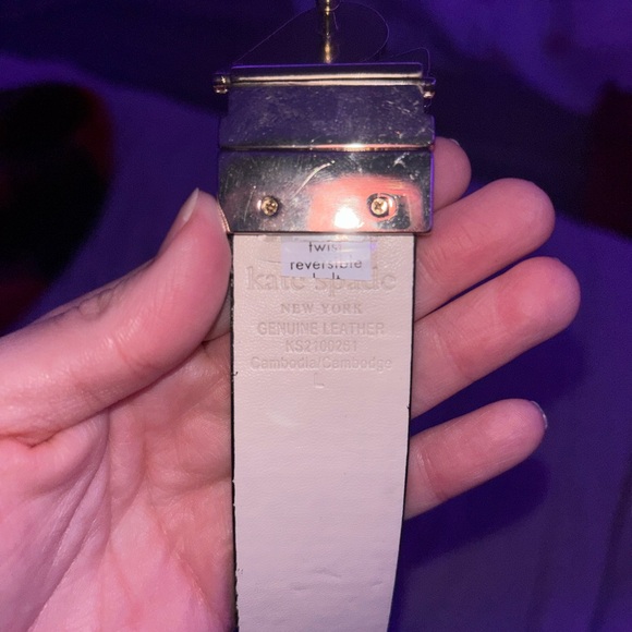 Kate Spade Black Belt with Heart Buckle - Picture 2 of 2